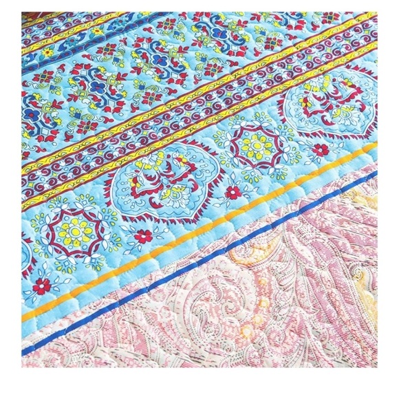 🆕️ Boho Quilt Set King 3pc Coverlet New - Picture 4 of 8